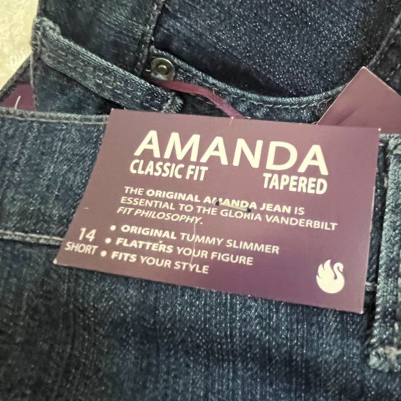 GLORIA VANDERBILT AMANDA CLASSIC FIT STRETCH TAPPERED SIZE 14 NWT - Picture 4 of 8